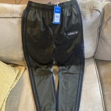 Image of 2 pairs Boys Adidas Track pants 13-14 Years Green Black BNWT BNWOT RRP £70