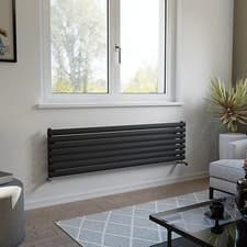 Image of Ximax Champion Anthracite Horizontal Designer Radiator 1500x410mm Steel Heating