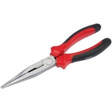 Image of 1x Draper 200mm Heavy Duty Long Nose Pliers With Soft Grip Handles - 68300