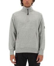Image of CP Company Diagonal Raised Fleece Polo Sweatshirt 152204255