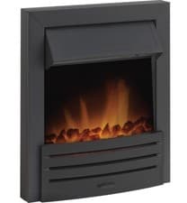 Image of ELECTRIC FIRE BLACK STEEL COAL FLAME EFFECT LED REMOTE CONTROL INSET BNIB