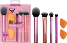 Image of Real Techniques Everyday Essentials + Makeup Sponge Kit, 4 Makeup Brushes and 2