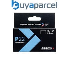Image of Arrow A225 P22 Staples 8mm ( 5/16in) (Box 5050) ARRP22516