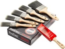 Image of Prodec Trojan 6pc Synthetic Paint Brush Set, 2x1.5", 2x2", 1x3" + 2" Angled