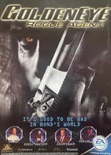 Image of Golden Eye Rogue Agent 007 James Bond GENUINE RARE Promo Poster PS2 XBOX CUBE A2