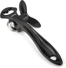 Image of Can Opener (Smooth Edge) with Bottle Cap Lifter - Hand Held Manual Safety Tin Op