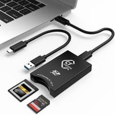 Image of CFexpress Type B & SD UHS-II Dual Memory Card Reader USB3.2 Gen2 10Gbps SDXC MMC