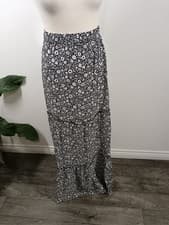 Image of LTS Long Tall Sally Size 14 Daisy Floral Layered Maxi Skirt BNWT