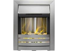 Image of Adam Helios Electric Inset Fire Heater Brushed Steel