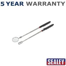 Image of Sealey Siegen Telescopic Magnetic LED Pick-Up Tool & Inspection Mirror Set 2pc