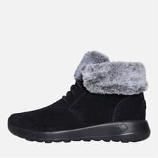 Image of SKECHERS Womens On The Go Joy Plush Dreams Boots Black/Grey