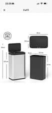 Image of HOMCOM 45L Sensor Bin Automatic Close Stainless Steel Silver ,