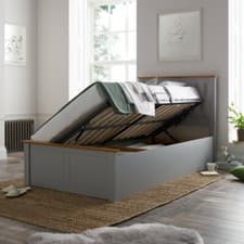 Image of Wood Ottoman Bed, Francis Lift Up Storage Single 3 Colour and 4 Mattress Options