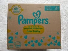 Image of Pampers Premium Protection New Baby Size 2, 240 Nappies, 4kg-8kg 