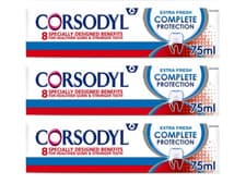 Image of Corsodyl Toothpaste Complete Protection Extra Fresh 75ml x3