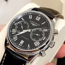 Image of LONGINES Master Collection Automatic Chrono L2.629.4.51.7 Black Dial Men's Watch