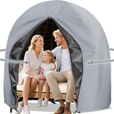 Image of Double Egg Chair Cover Waterproof Hanging Egg Chair Covers Patio 420D Heavy Duty