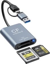 Image of Dual CFexpress Type B & SD Card Reader 10Gbps USB 3.2 Gen2 USB-C & USB-A Adaptor