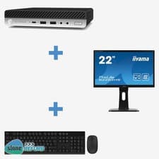 Image of HP EliteDesk 800 G5 Mini Desktop Bundle - Grade A
