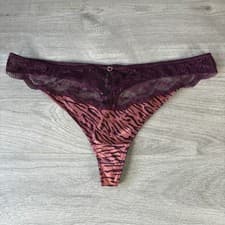 Image of Ann Summers Thong Size UK 20 Purple Infatuation Thong Print Bottoms Brand New