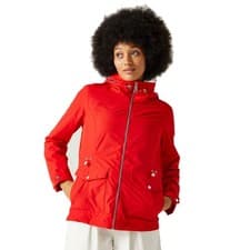 Image of Regatta Navassa Womens Waterproof Jacket Breathable Sz 12 High Risk Red RRP £110