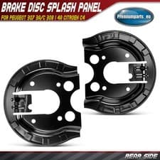Image of 2x Brake Disc Dust Shield Rear Side for Peugeot 307 3A/C 3E 308 I 4A Citroen C4
