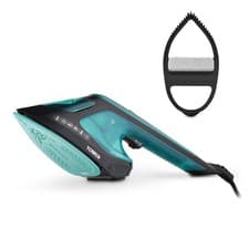 Image of Tower 2-in-1 Hand Garment Steamer with Iron Feature, Black and Teal T22031TL