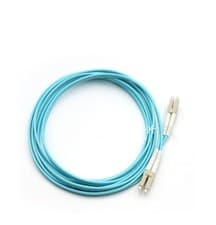 Image of 1M OM3 LC/LC UPC Duplex Multimode 10GB Fiber Cable Aqua Optical Patch Cord