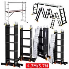 Image of 4.7/5.7M 14 IN 1 Multi-Purpose Folding Aluminium Combination Ladder Platform