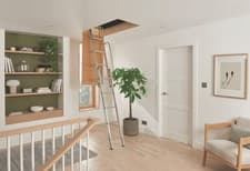 Image of Essentials 2.69m Aluminium Loft Ladder – Safe Easy Loft Access, Non‑Slip Rungs