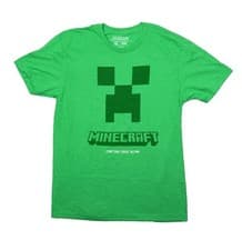 Image of Minecraft New Adult T-Shirt - Crafting Since Alpha Creeper Face Image