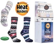 Image of LADIES SOUL WARMING DUAL LAYER HEAT HOLDERS SLIPPER SOCKS 4-8 UK 37-42 EUR