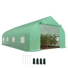 Image of Outsunny 6 x 3M Walk in Polytunnel Greenhouse Large Outdoor Grow House w/ Door