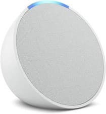 Image of Amazon Echo Pop Smart Speaker With Alexa Glacier White