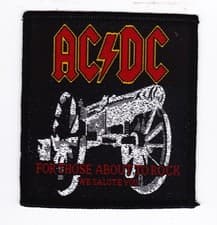 Image of AC/DC For Those About To Rock Glitter Sew On Patch New Vintage Official Merch