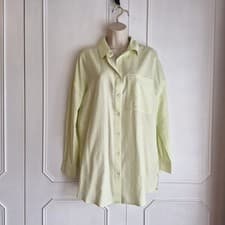 Image of WOMENS MINT VELVET Lime Long Sleeved Shirt Size M BNWOT 100% Cotton