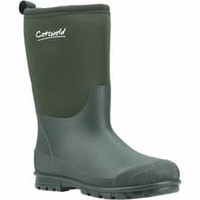 Image of Cotswold Hilly Neoprene Green Unisex TPR+Neoprene Childrens Wellingtons