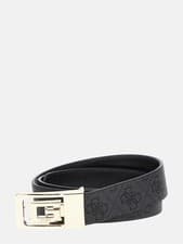 Image of Guess Eco Erica 4G Logo Adjustable Womens Belt In Coal S - M - L