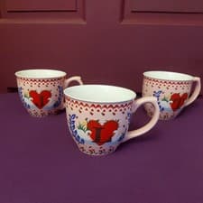 Image of Cath Kidston London Alphabet Letter "L" Mug Hearts, Swans & Flowers