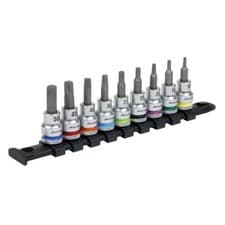 Image of Sealey TRX-Star* Socket Bit Set 9pc 3/8"Sq Drive - Platinum AK6251