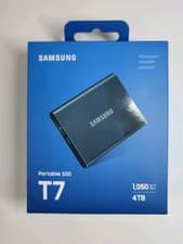 Image of SAMSUNG T7 PORTABLE SSD 4TB GREY BRAND NEW & SEALED. UK Next Day Delivery 