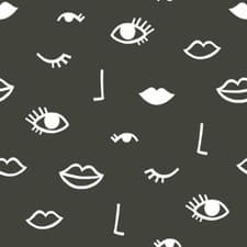 Image of Eye Woke Up Like This Black White Wallpaper Muriva Sassy B Modern Abstract