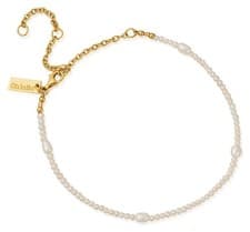 Image of ChloBo Tale of Tide Anklet Pearl Gold-Plated Sterling Silver GANTPRP - 38% OFF!