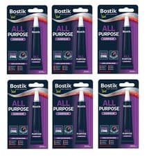 Image of 6 X Bostik All Purpose Adhesive Clear Glue 20ml Long Lasting Bond New