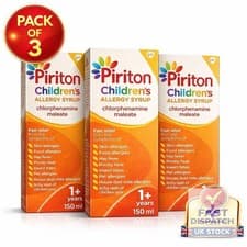Image of Piriton Syrup 150ml | Children's Allergy Syrup | Fast Relief From Hayfever-