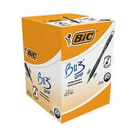 Image of Bic BU3 Grip Retractable Ballpoint Pen (Pack of 60) Black 996683