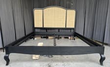 Image of Dusk Annecy Rattan Double Bed Frame, Black RRP369.99