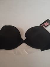 Image of Hunkemoller Bra Perfect Plunge The Flirt38B Black Underwired Padded