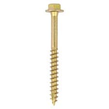 Image of TIMCO M8 / 8MM SOLO COACH SCREW HEX FLANGE HEAD YELLOW ZINC SLEEPER SCREWS