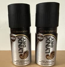 Image of LYNX DRY DARK TEMPTATION 24HR ANTI-PERSPIRANT 150ML x 2 CANS OLD UNUSED STOCK